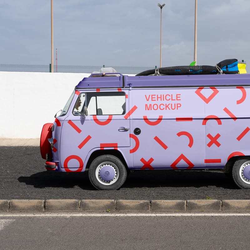 Volkswagen Camper Mockup PSD