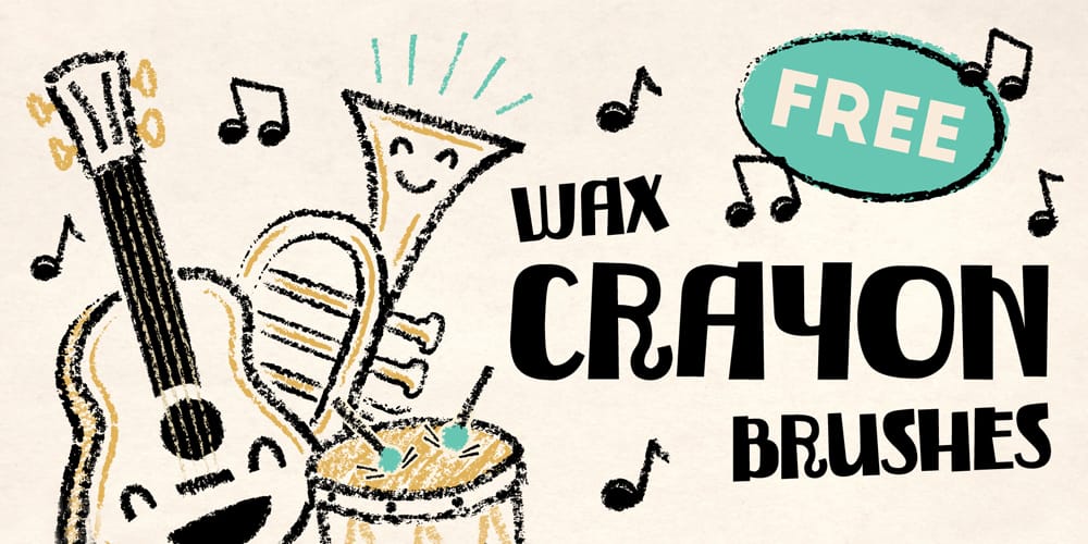 Wax Crayon Texture Brushes