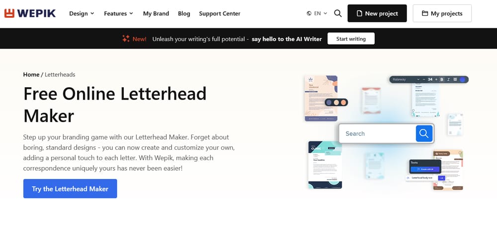 Wepik Online Letterhead Maker 