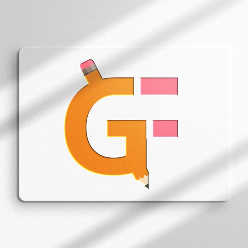 White Sheet Press Logo Mockup PSD