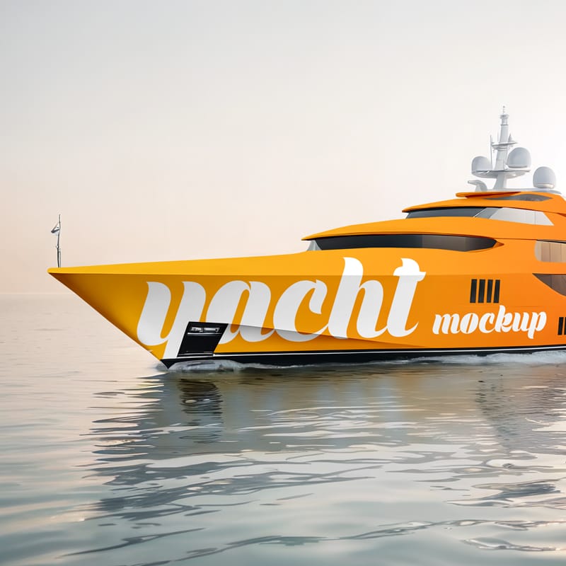 Yacht Mockup PSD