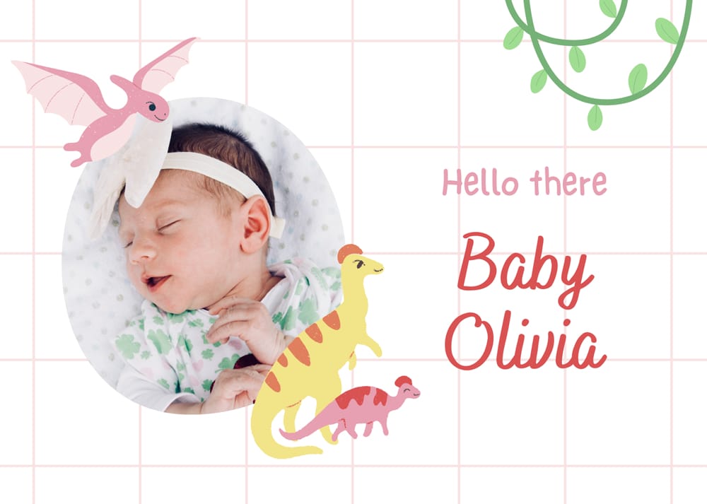 Baby Shower Photo Greeting Card Template