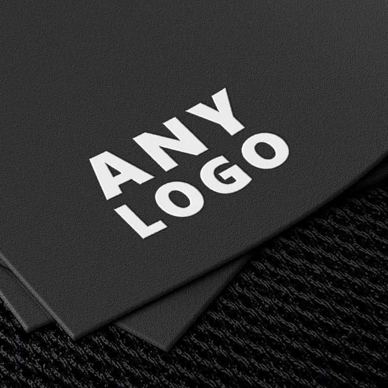 Black Rubber Sheet Logo Mockup PSD