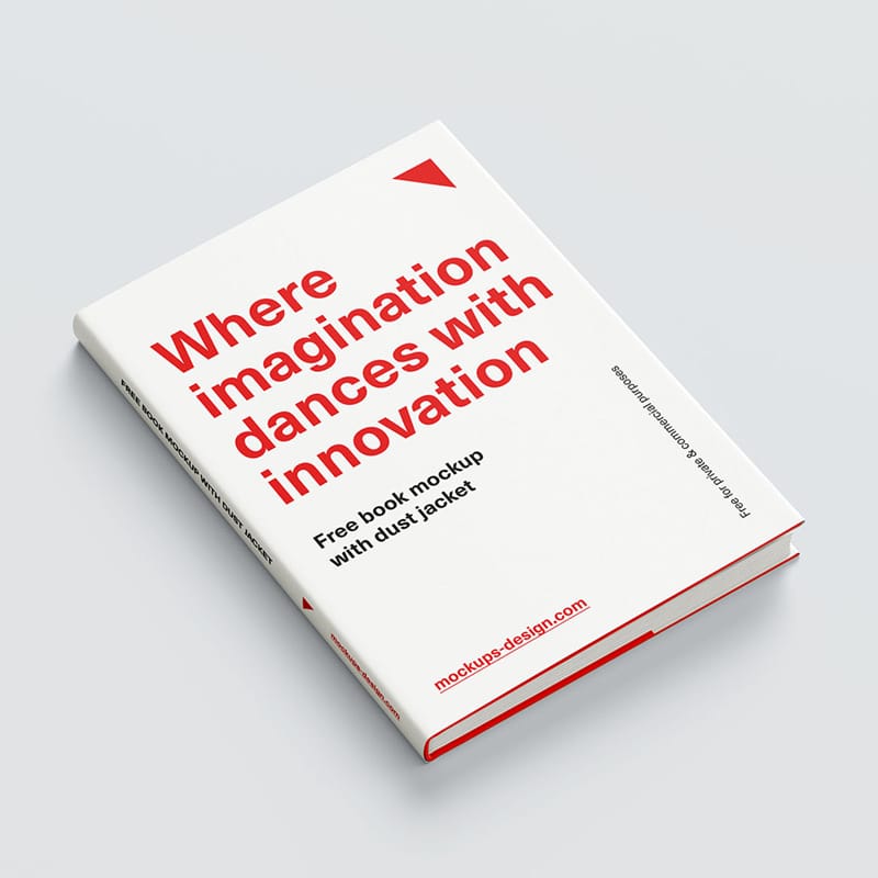 Book with Dust Jacket Mockup PSD