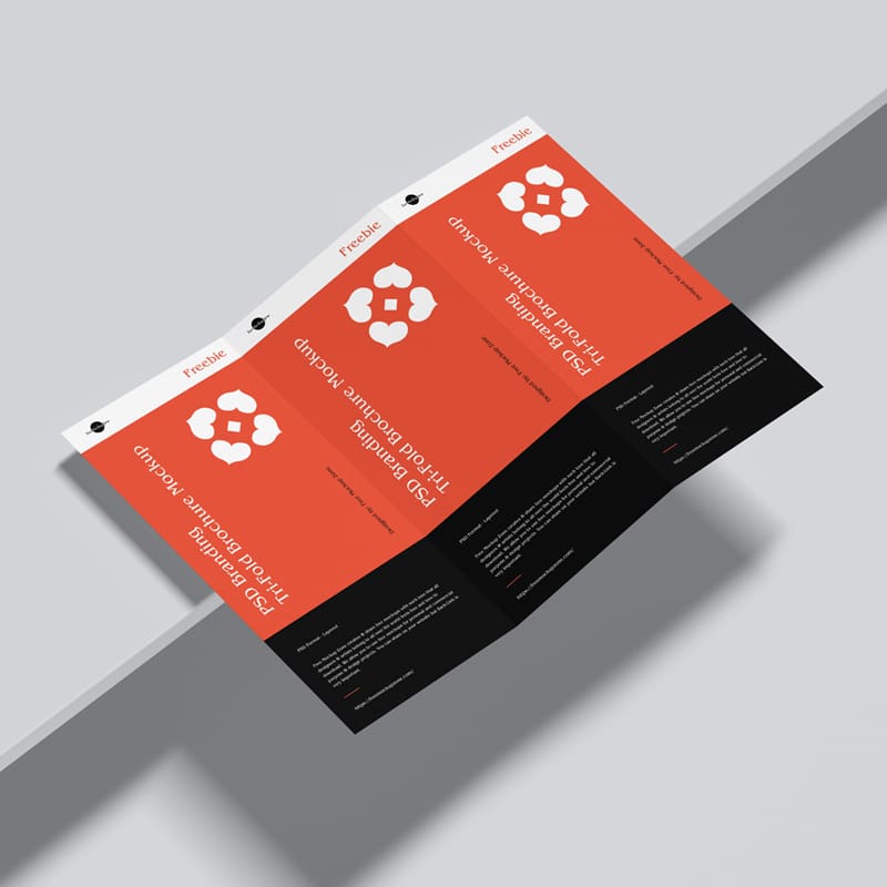 Branding Tri-Fold Brochure Mockup Template PSD