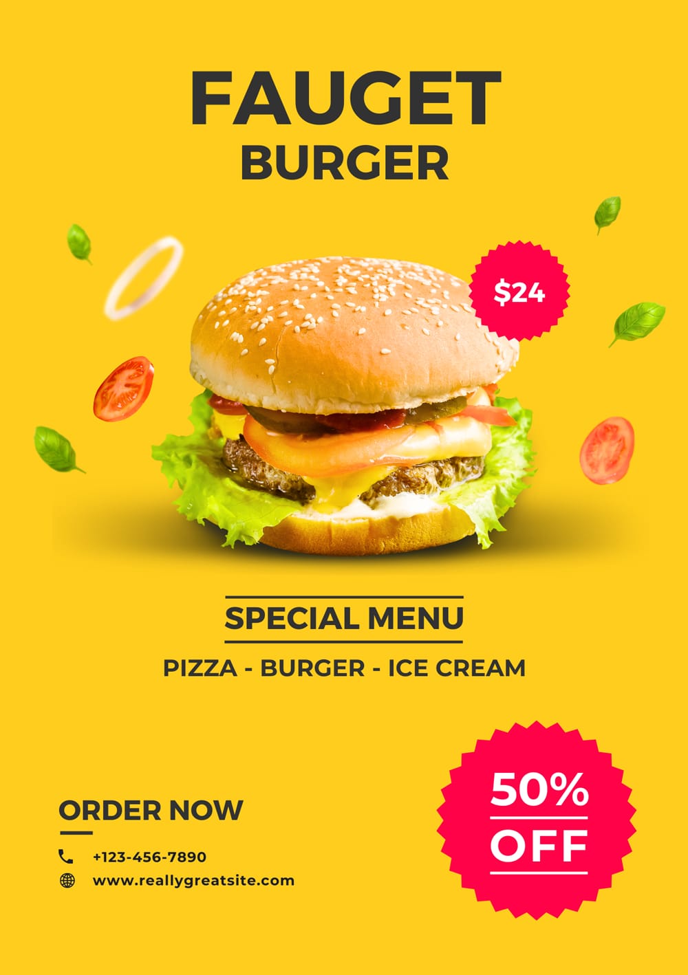 Burger Restaurant Flyer Template