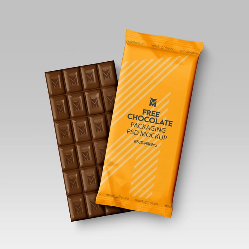 Chocolate Packaging Mockup Template PSD
