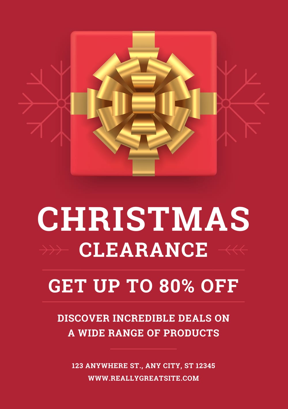 Christmas Clearance Promotional Flyer