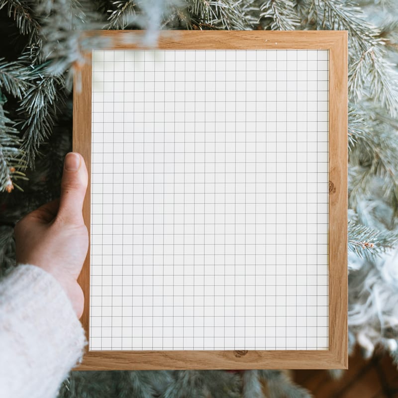Christmas Frame Mockup PSD