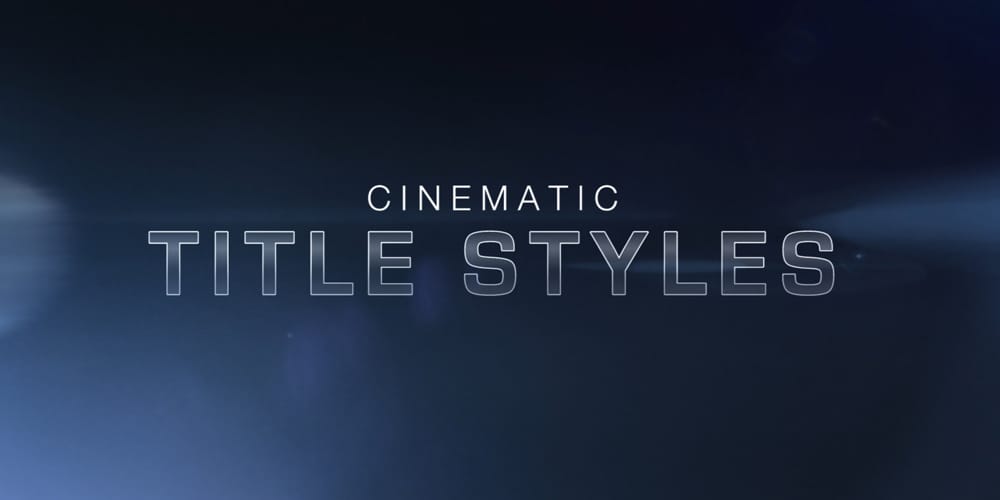 Cinematic Title Style Library for Premiere Pro
