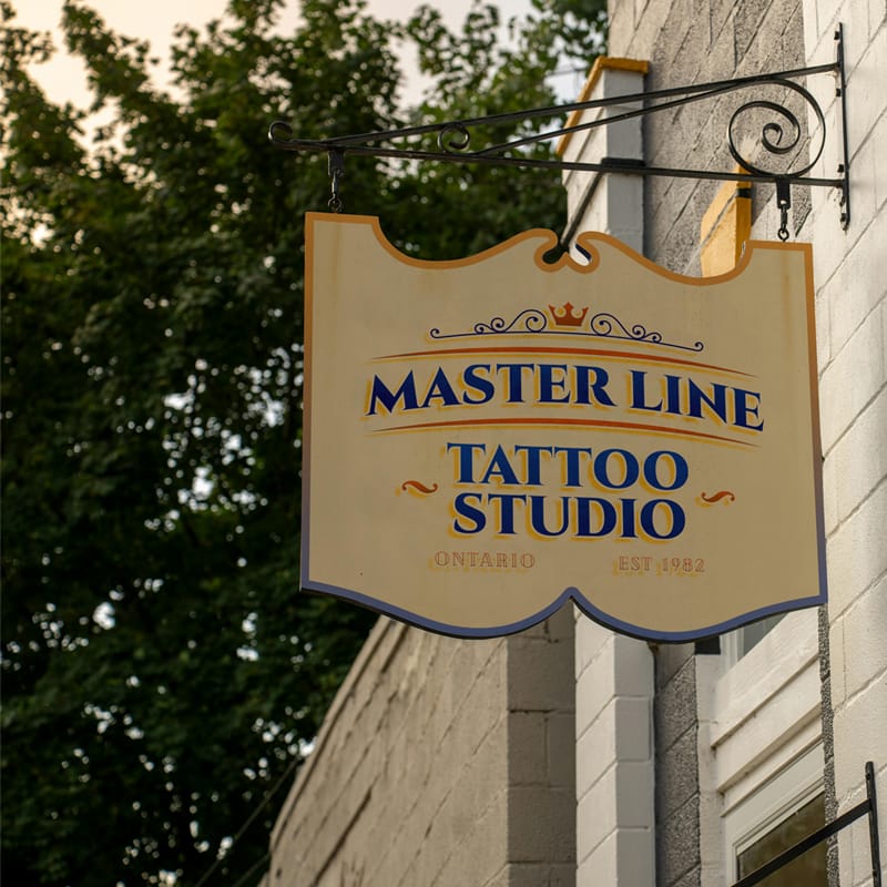 Classic Hanging Sign Board Mockup PSD