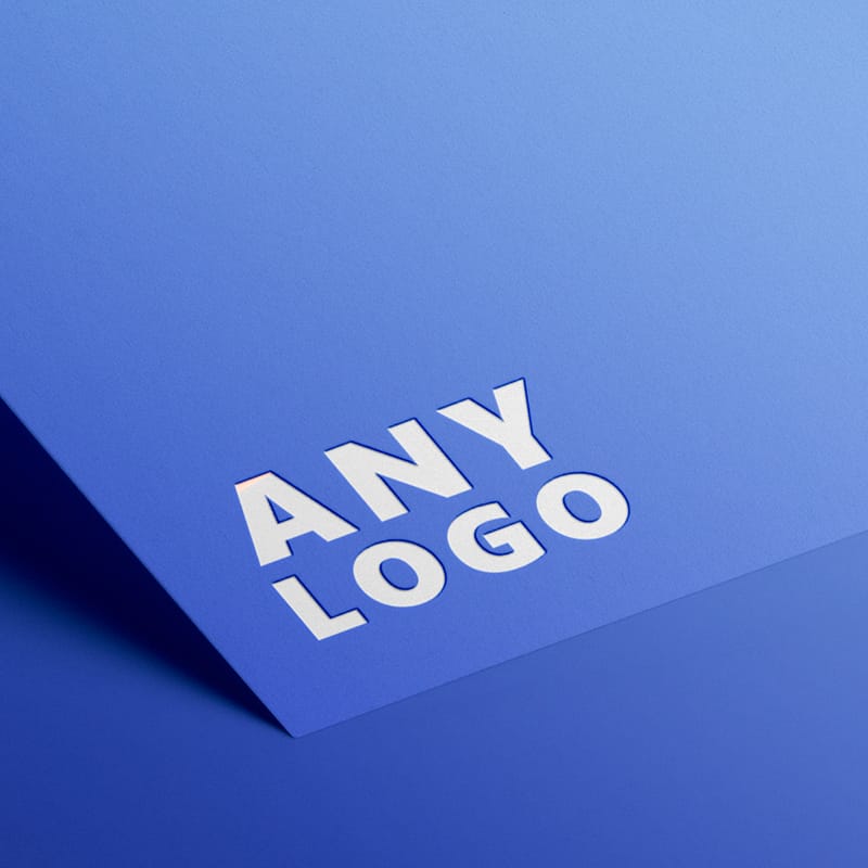 Clean Pressed Logo Mockup PSD