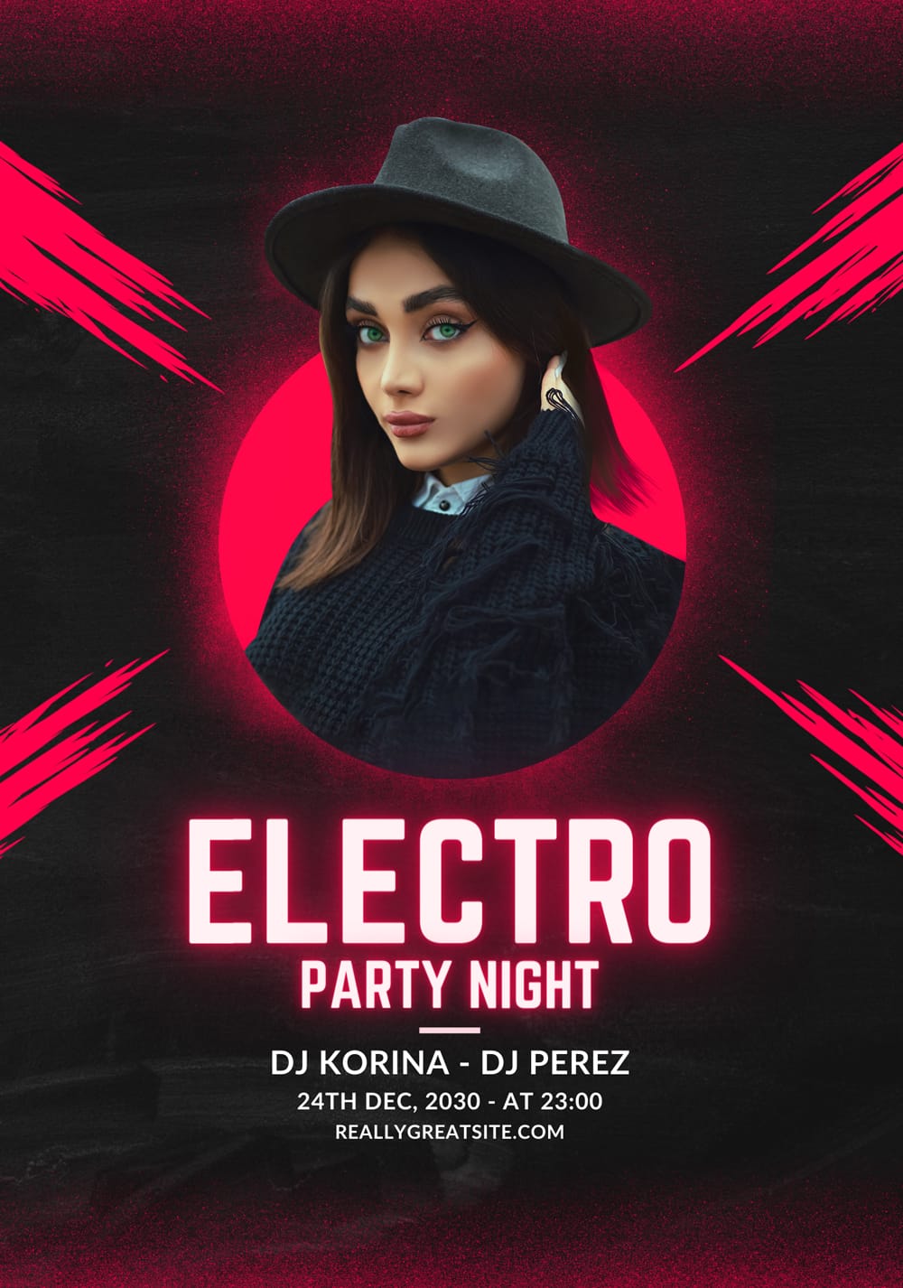 Club DJ Electro Party Night Flyer