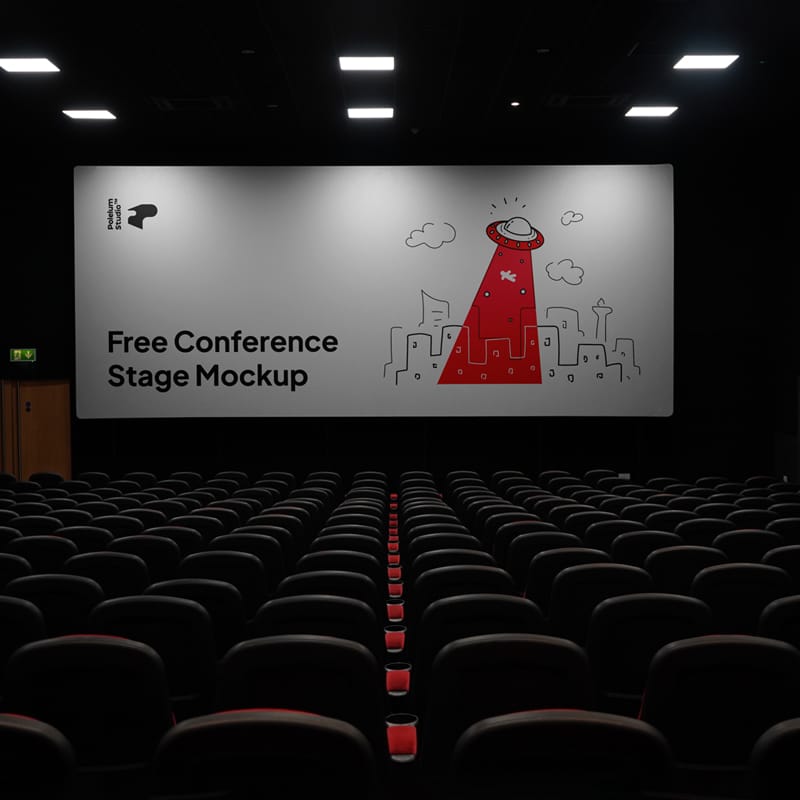Conference Stage Mockup PSD