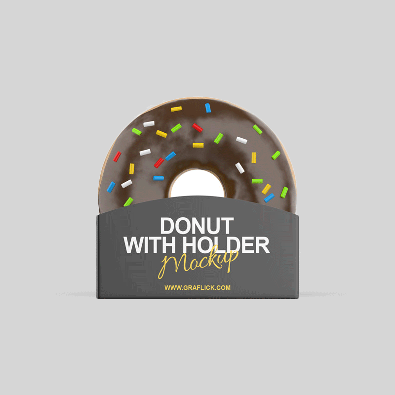 Donut with Holder Mockup PSD