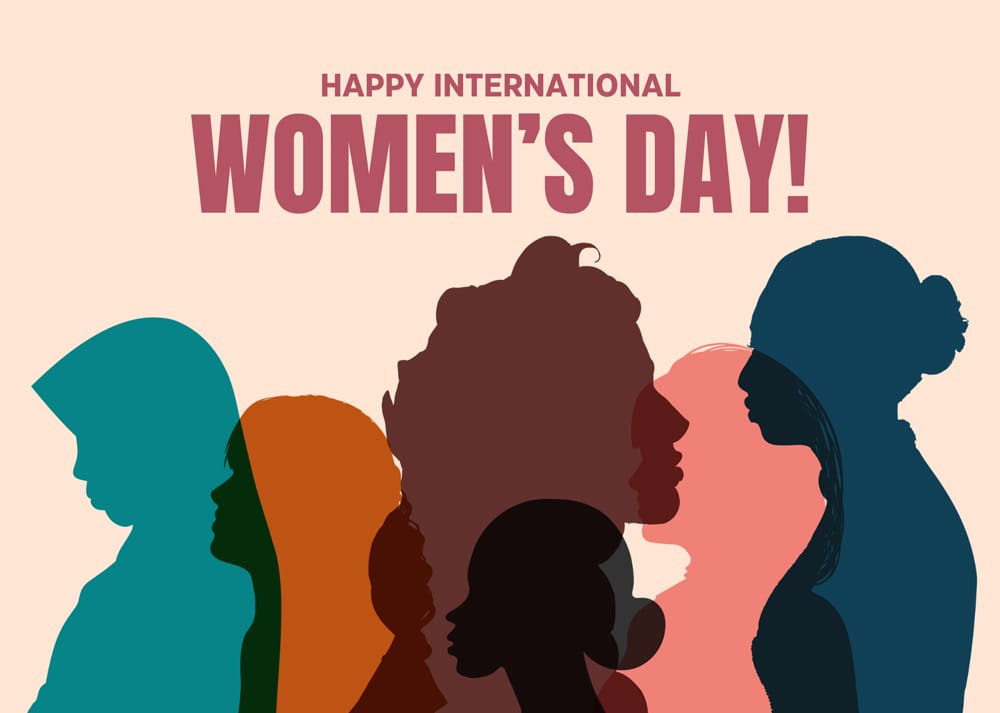  Feminine International Women's Day Greeting Card Template