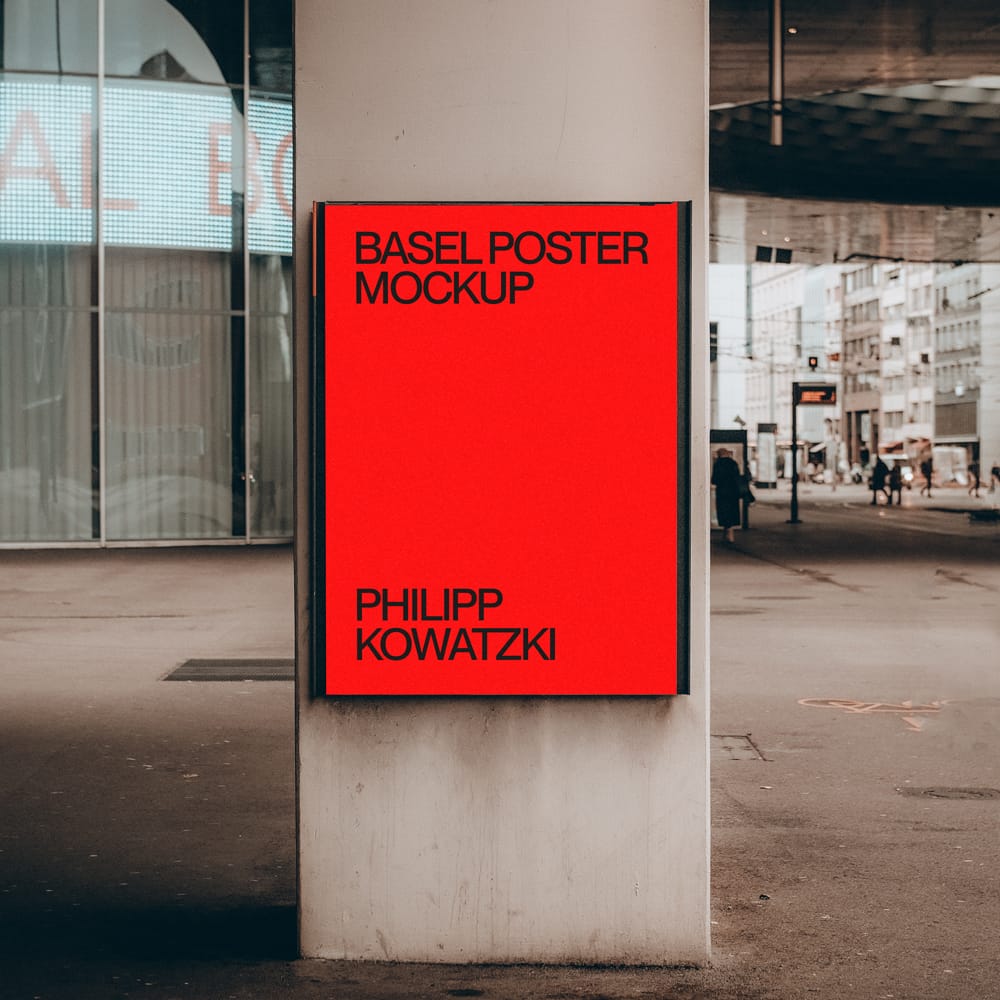 Free A3 Basel Poster Mockups PSD