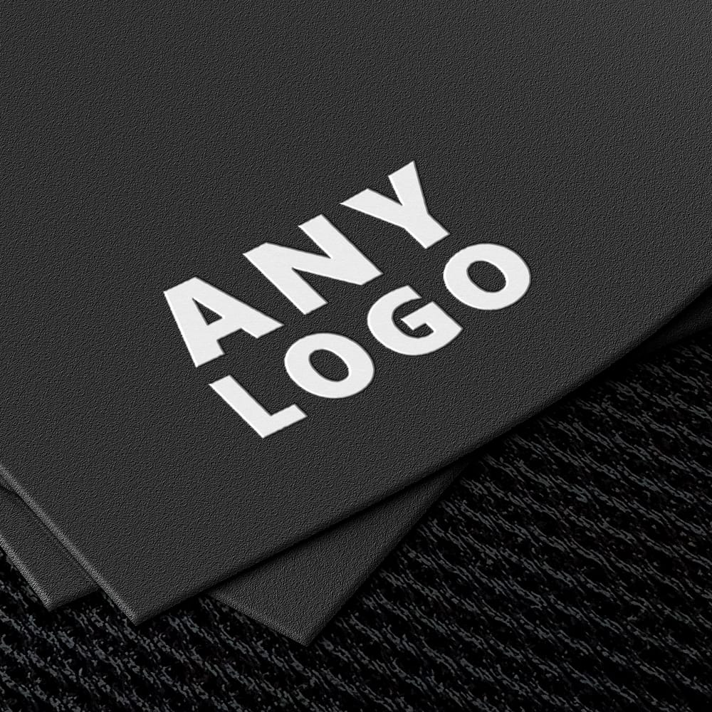 Free Black Rubber Sheet Logo Mockup PSD