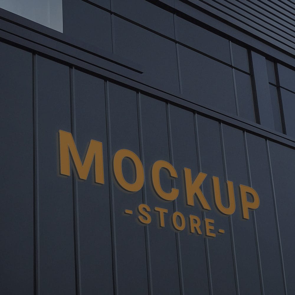 Free Building Logo Mockup PSD