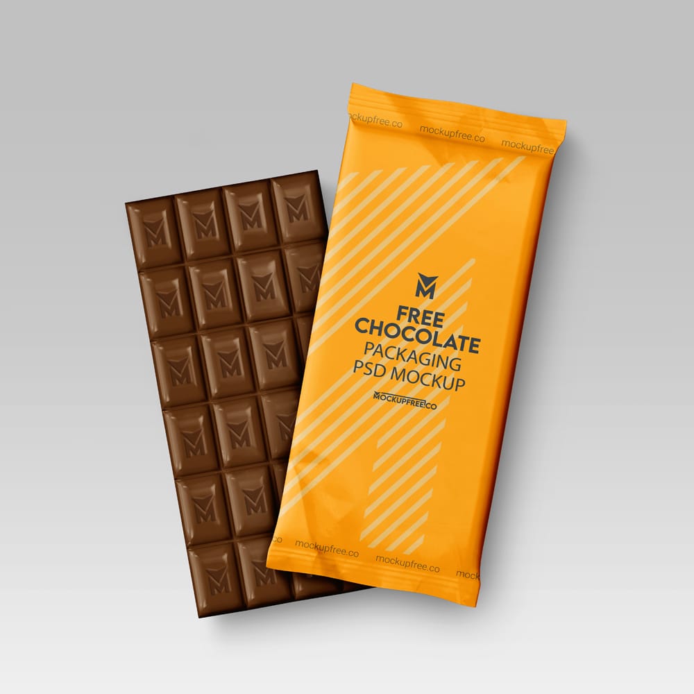 Free Chocolate Packaging Mockup Template PSD