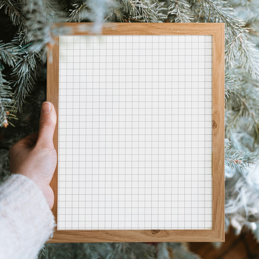 Free Christmas Frame Mockup PSD