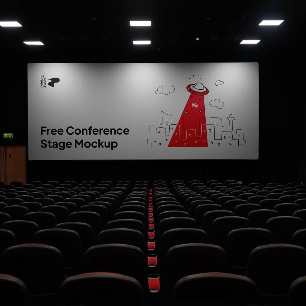 Free Conference Stage Mockup PSD
