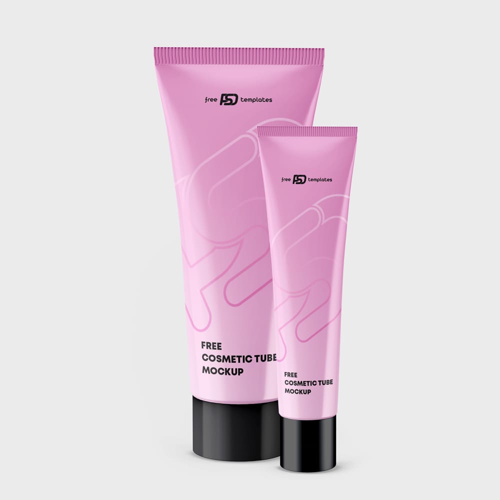 Free Cosmetic Tube Mockup Set PSD