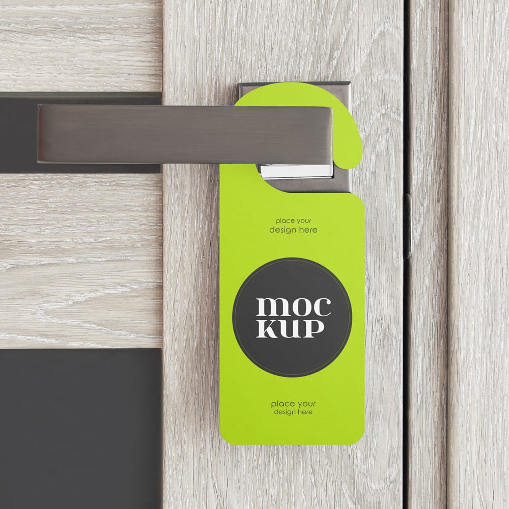 Free Door Hanger Mockup Design PSD
