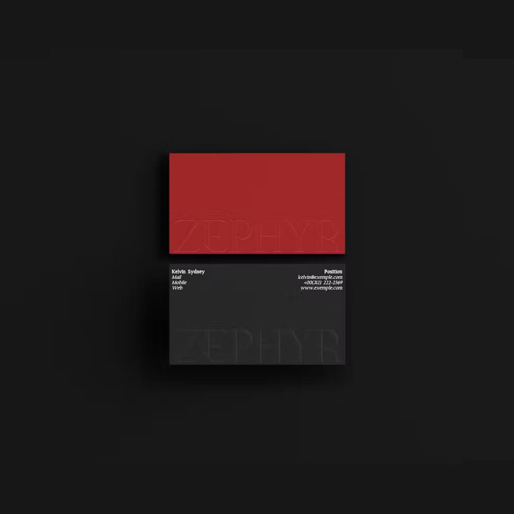 Free Embossed Debossed Card Mockup PSD