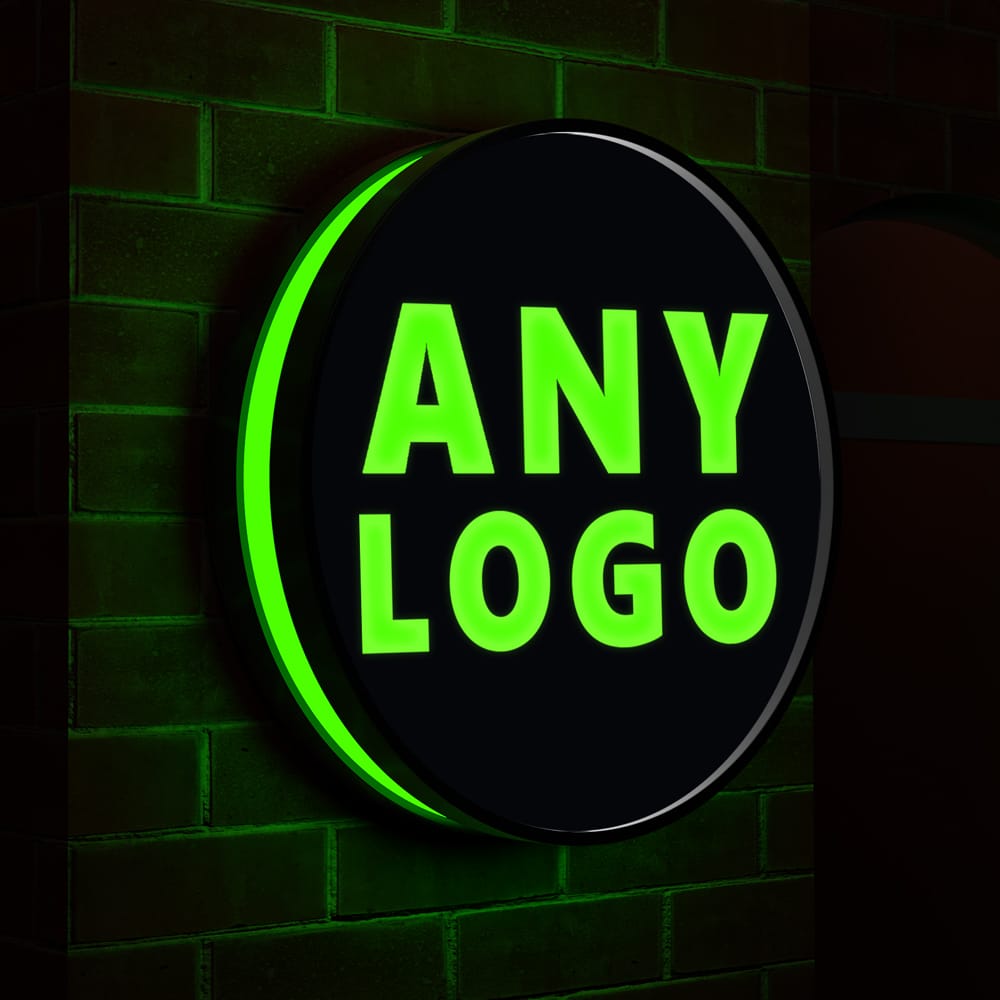 Free Green Light Sign Mockup PSD