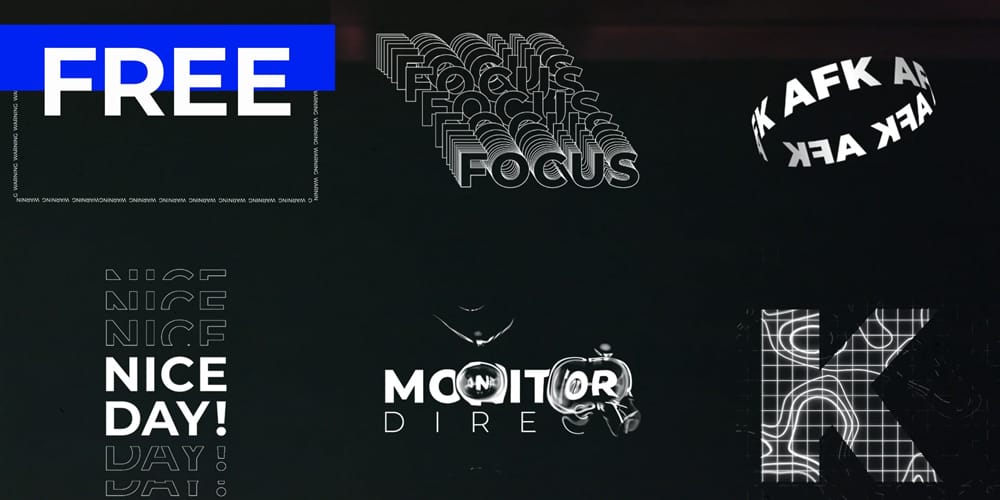 Free Kinetic Typography After Effect Template Pack