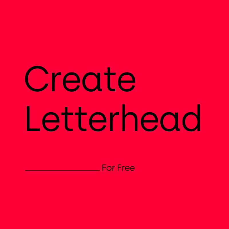 Free Letterhead Design Online Tools