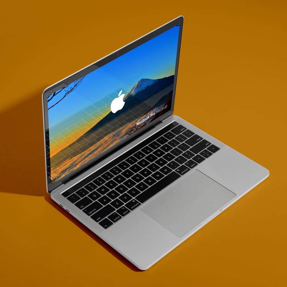 Free MacBook Pro 2024 Mockup PSD
