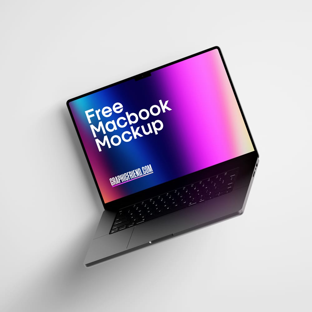 Free Macbook Mockup Design PSD