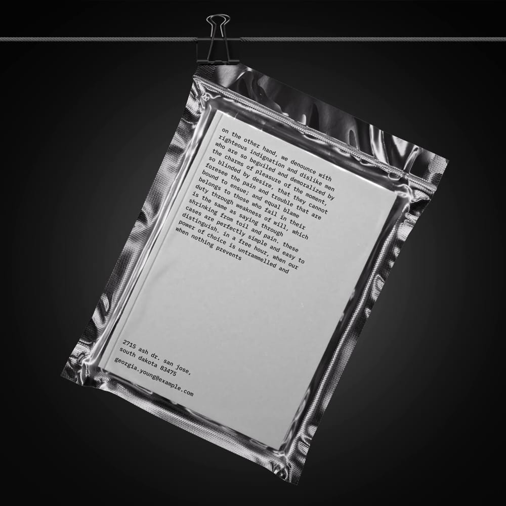 Free Magazine Mockup in Plastic Package PSD