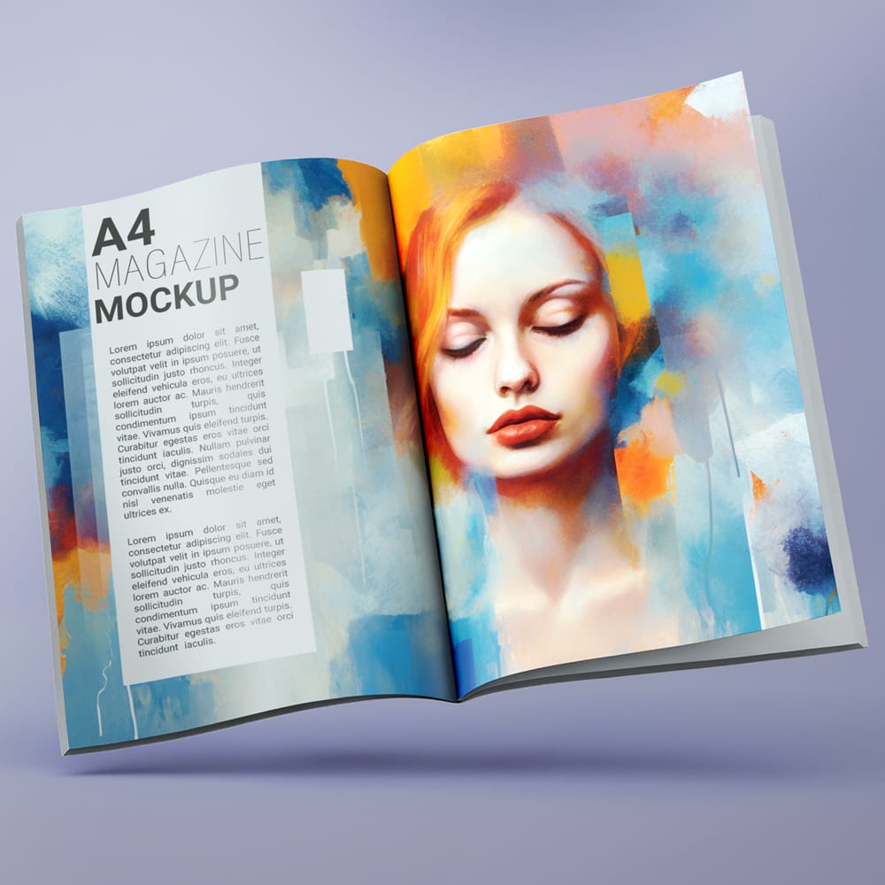 Free Page Magazine Mockup PSD