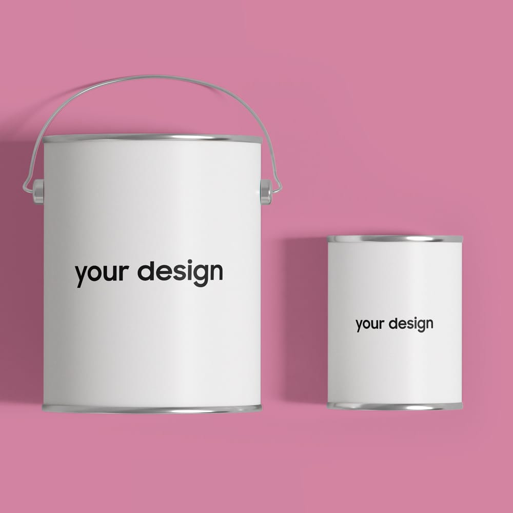 Free Paint Bucket Mockup Template PSD