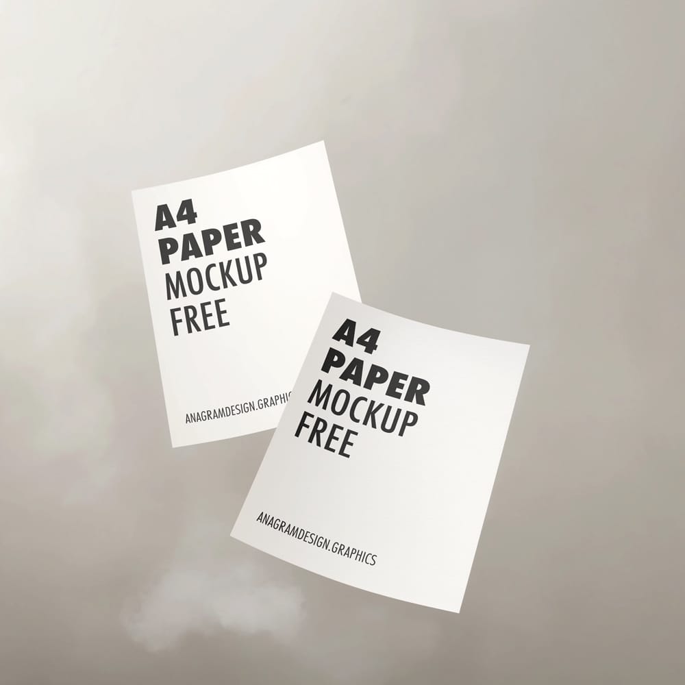 Free Paper A4 Mockup PSD