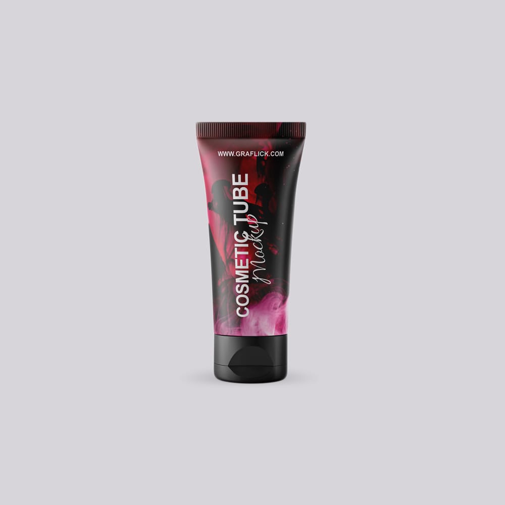 Free Plastic Cosmetic Tube Mockup PSD