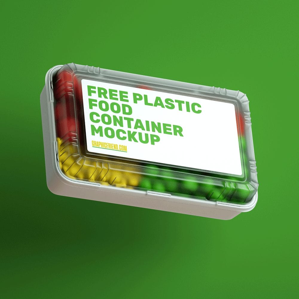Free Plastic Food Container Mockup PSD