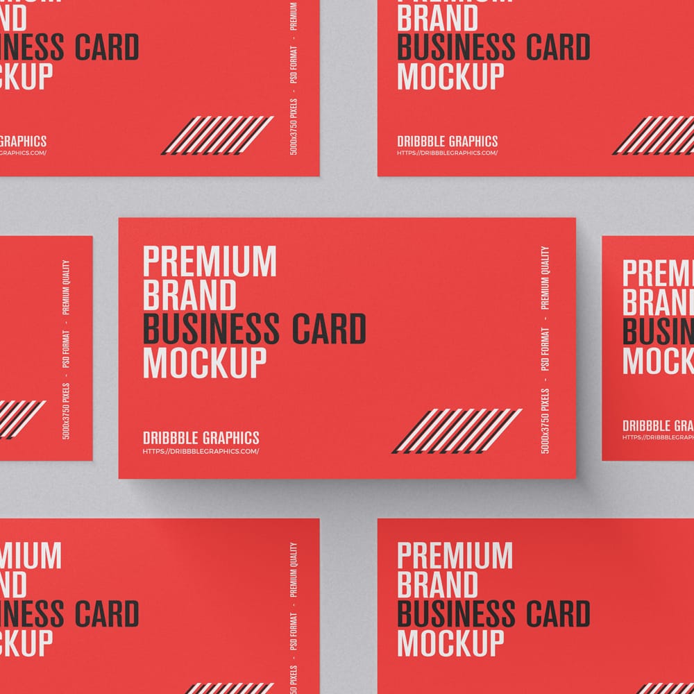 Free Premium Brand Business Card Mockup PSD