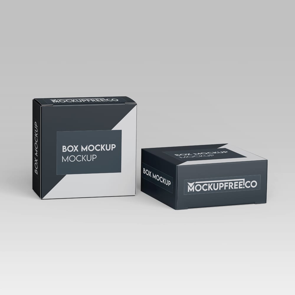 Free Realistic Box Mockup PSD