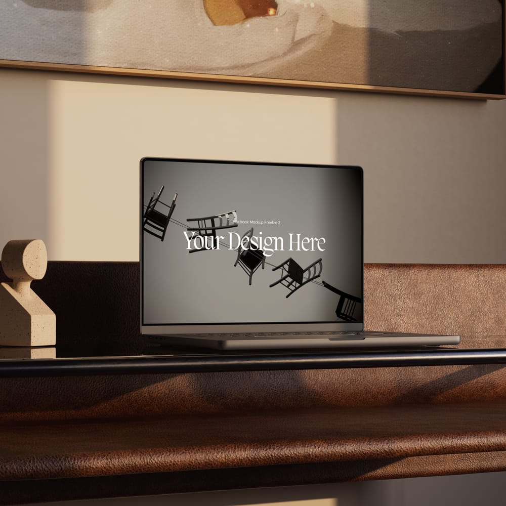 Free Realistic MacBook Mockup PSD