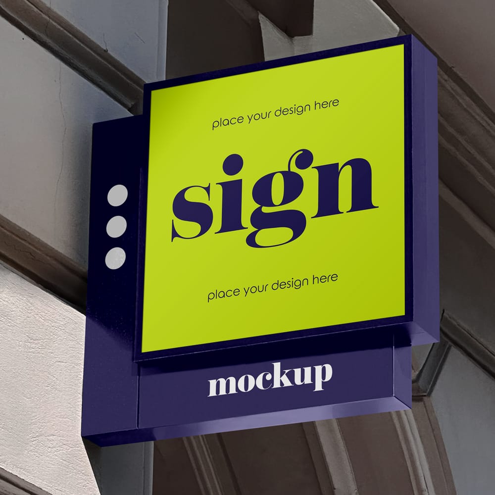 Free Realistic Signage Mockup PSD