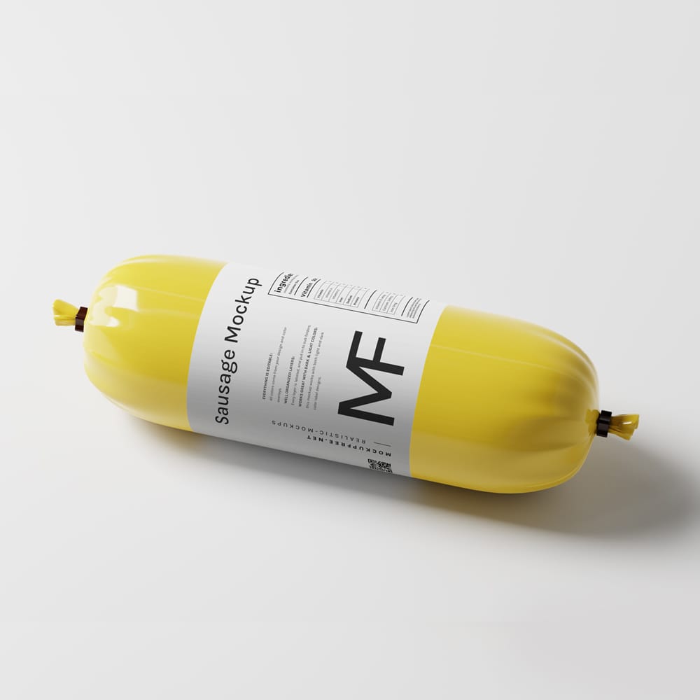 Free Sausage Roll Packaging Mockup PSD