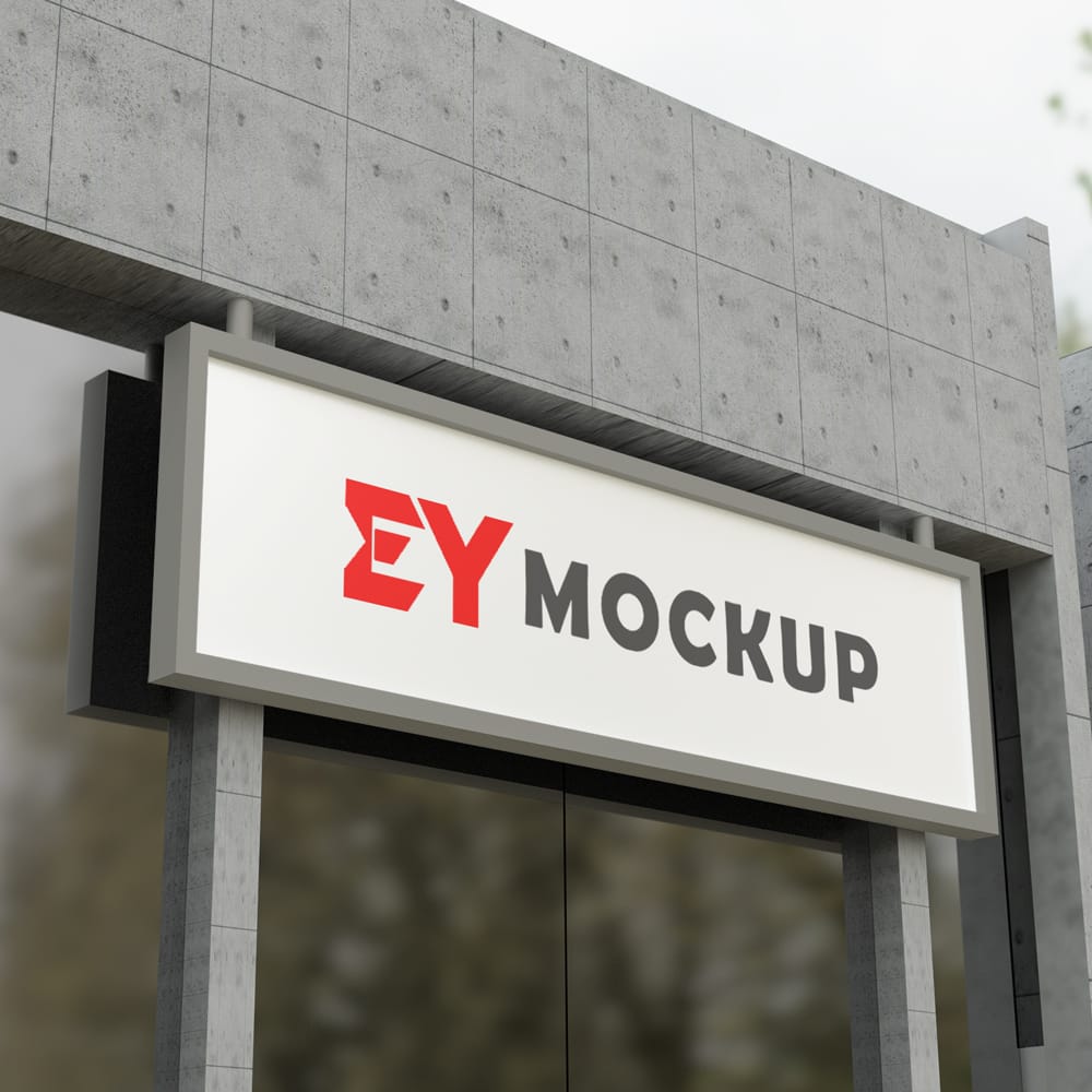 Free Shop Store Logo Mockup Mockup PSD