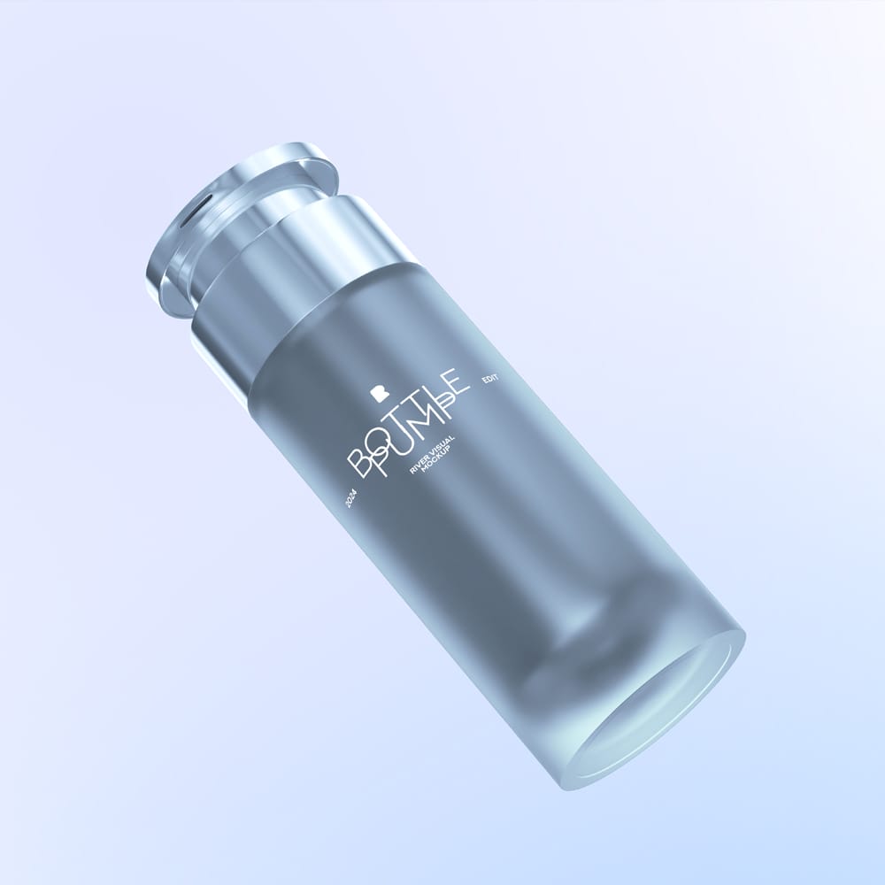 Free Skincare Bottle Pump Mockup PSD