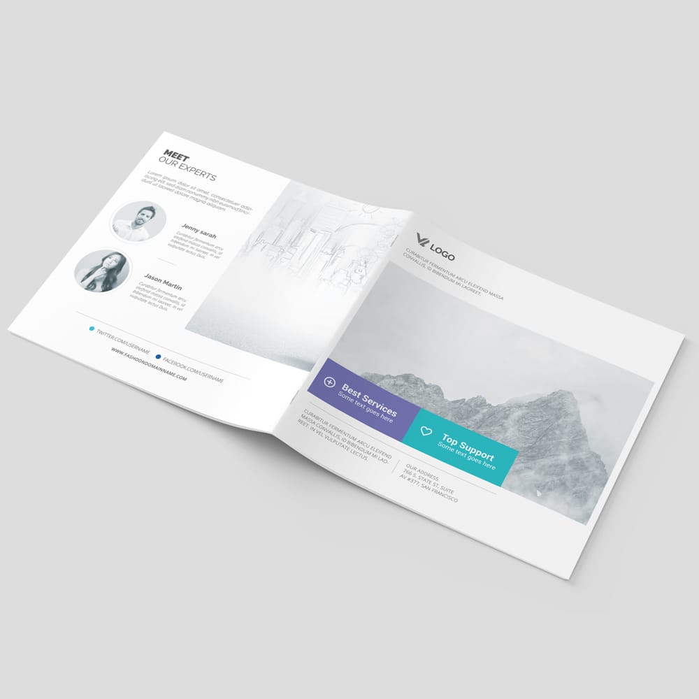 Free Square Brochure Catalog Magazine Mockup PSD