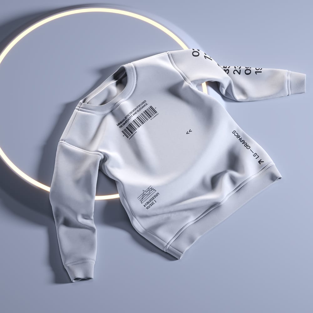 Free Sweatshirt in Environment Mockup PSD