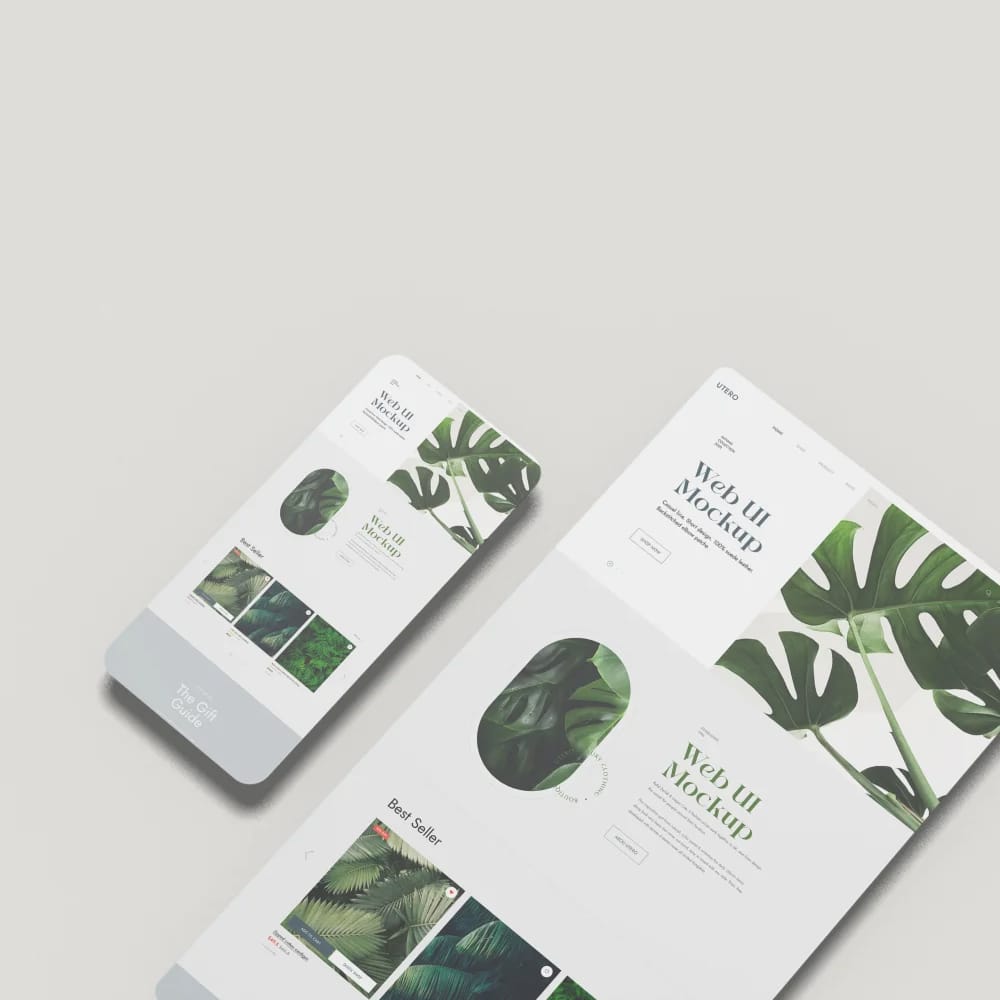 Free Website Mockup Template PSD